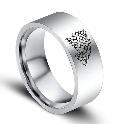 Bague Loup Thrones (Acier)